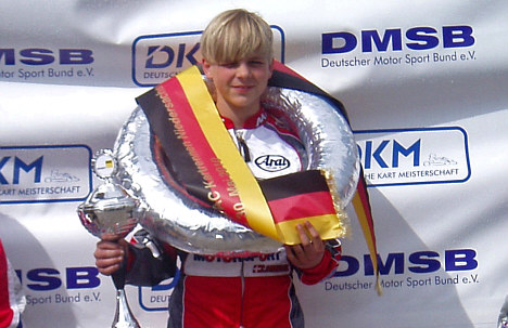Christian Sørensen blev kåret som tysk junior-kartingmester allerede inden finale-arrangementet.